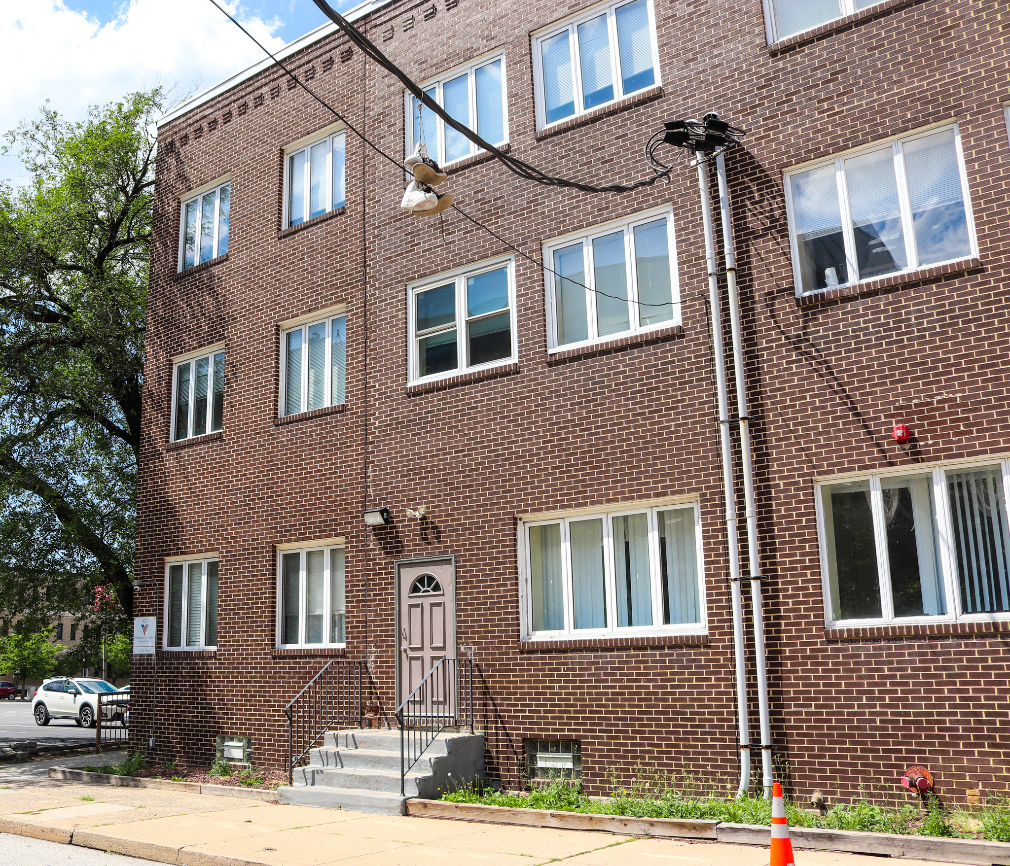 An exterior shot of Fletcher House. 