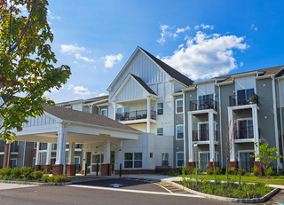 Exterior of affordable housing complex Hartford Village